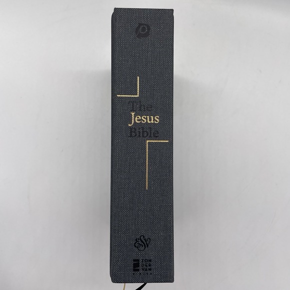 The Jesus Bible ESV Edition Gray Cloth Over Board - Zondervan 2019 Hardcover - Picture 3 of 10